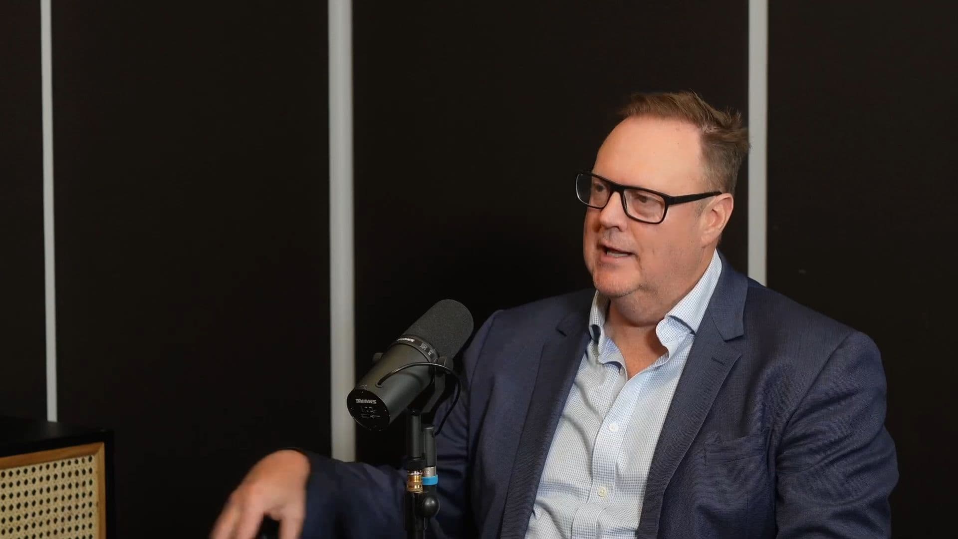 Ian Markram recording IT Mastermind Talks in the studio